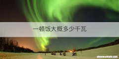 一顿饭大概多少千瓦