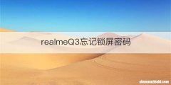realmeQ3忘记锁屏密码