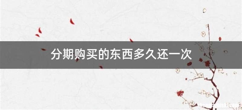 分期购买的东西多久还一次