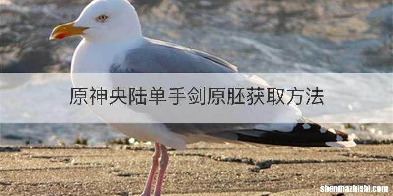 原神央陆单手剑原胚获取方法