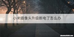 小米摄像头升级断电了怎么办