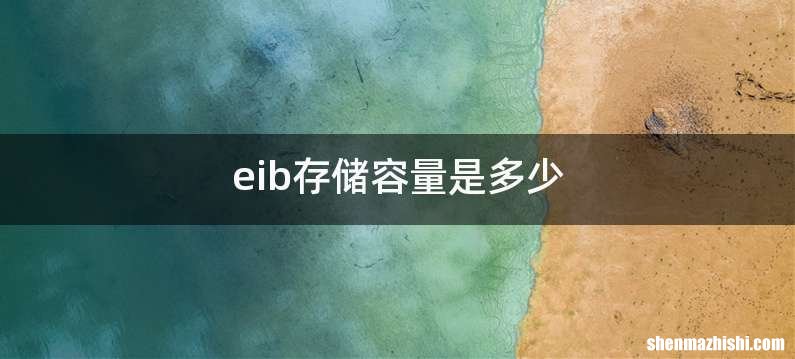 eib存储容量是多少