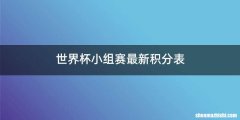 世界杯小组赛最新积分表