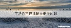 宝马的三包凭证是电子的吗
