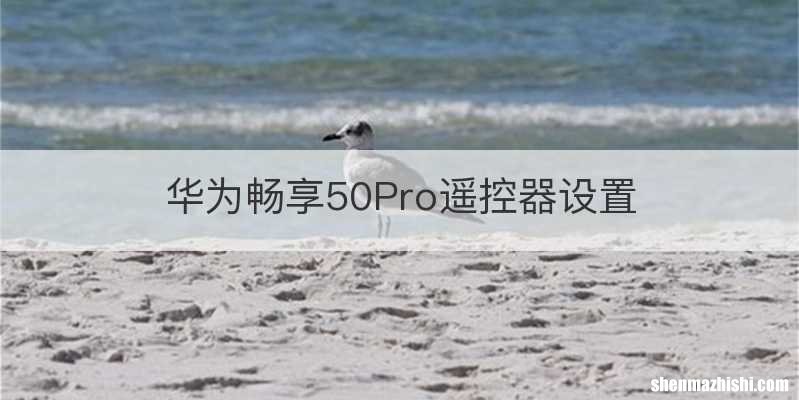 华为畅享50Pro遥控器设置