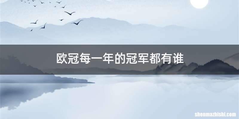 欧冠每一年的冠军都有谁