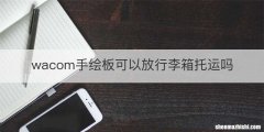 wacom手绘板可以放行李箱托运吗