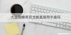 大金刚蜂窝双龙能直接用手盘吗