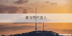 麦当劳代言人