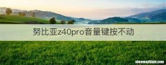 努比亚z40pro音量键按不动