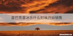星巴克星冰乐什么时候开始销售