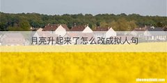 月亮升起来了怎么改成拟人句