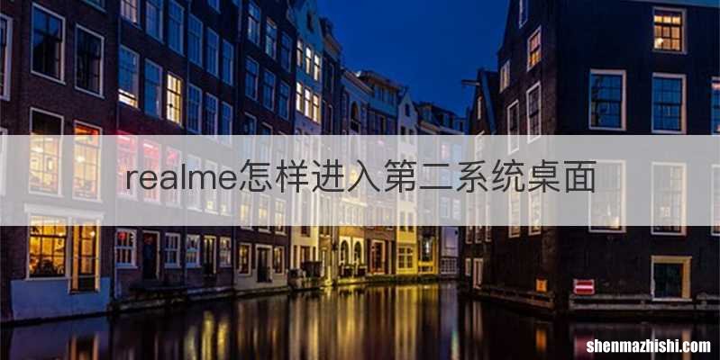 realme怎样进入第二系统桌面