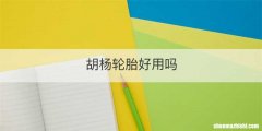胡杨轮胎好用吗