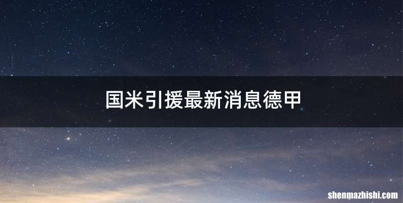 国米引援最新消息德甲