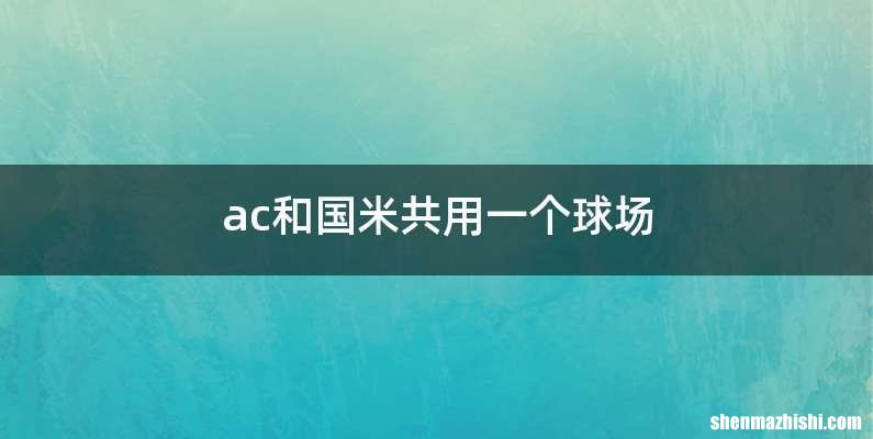 ac和国米共用一个球场