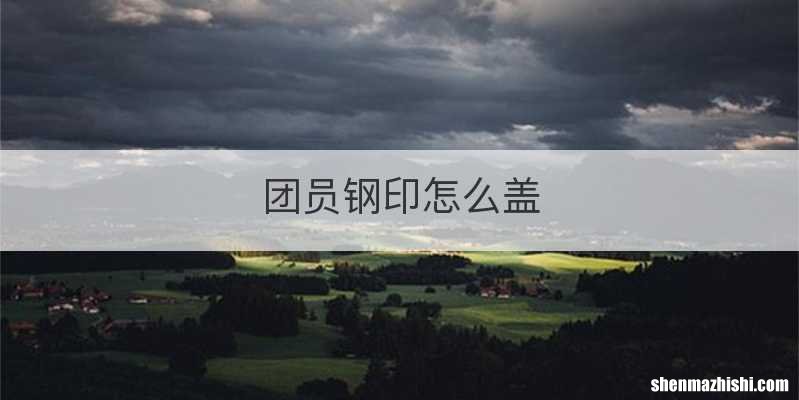团员钢印怎么盖