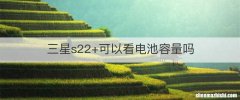 三星s22+可以看电池容量吗