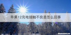 苹果12充电接触不良是怎么回事