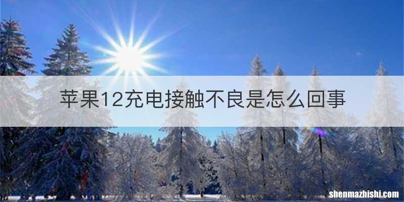 苹果12充电接触不良是怎么回事