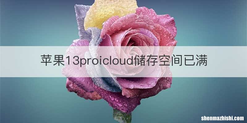 苹果13proicloud储存空间已满