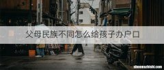 父母民族不同怎么给孩子办户口