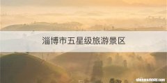 淄博市五星级旅游景区