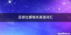 足球比赛相关英语词汇