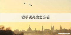 银手镯亮度怎么看
