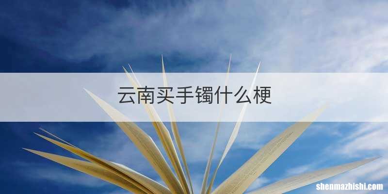 云南买手镯什么梗