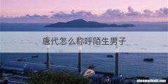 唐代怎么称呼陌生男子