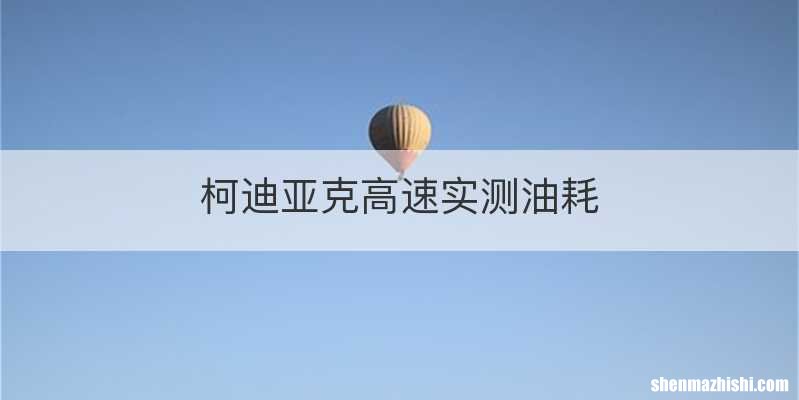 柯迪亚克高速实测油耗