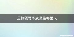 足协领导陈戌源是哪里人