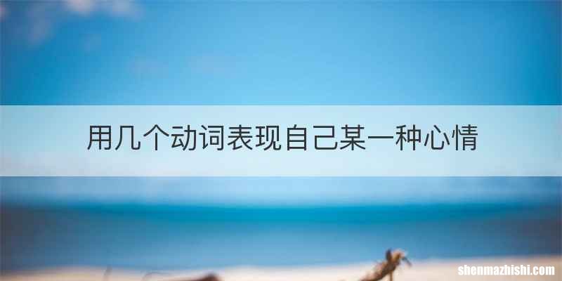 用几个动词表现自己某一种心情