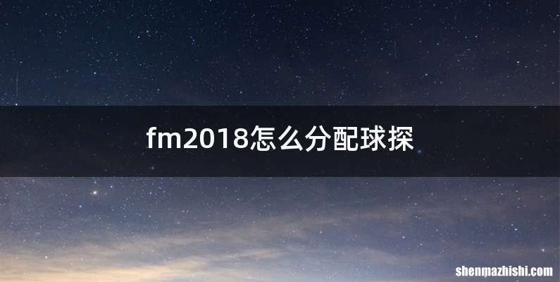 fm2018怎么分配球探