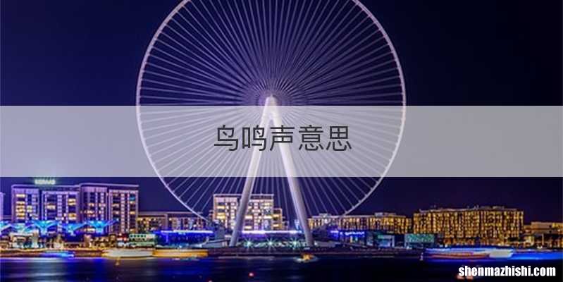 鸟鸣声意思