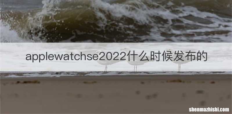 applewatchse2022什么时候发布的