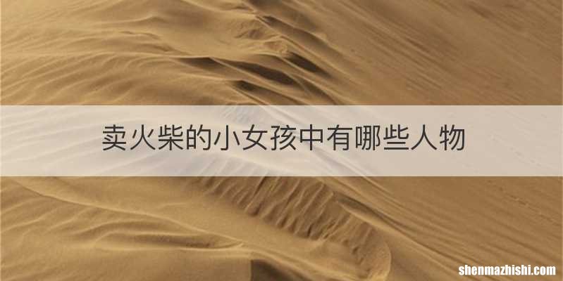 卖火柴的小女孩中有哪些人物