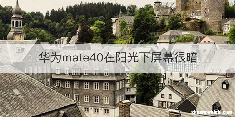华为mate40在阳光下屏幕很暗