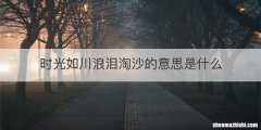 时光如川浪泪淘沙的意思是什么