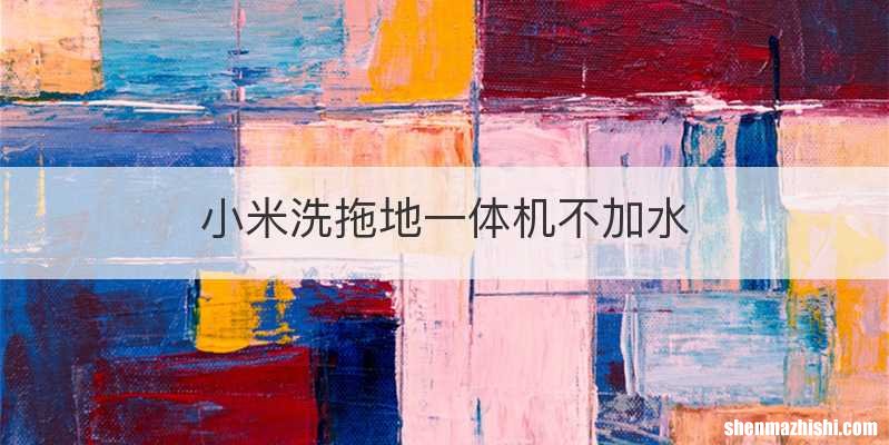 小米洗拖地一体机不加水