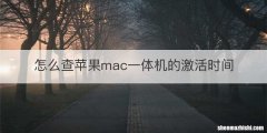怎么查苹果mac一体机的激活时间