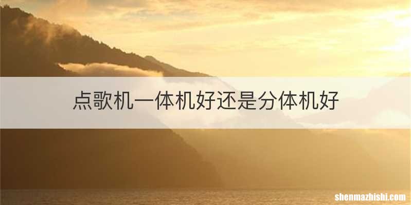 点歌机一体机好还是分体机好