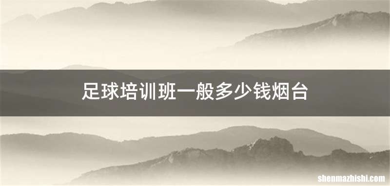 足球培训班一般多少钱烟台