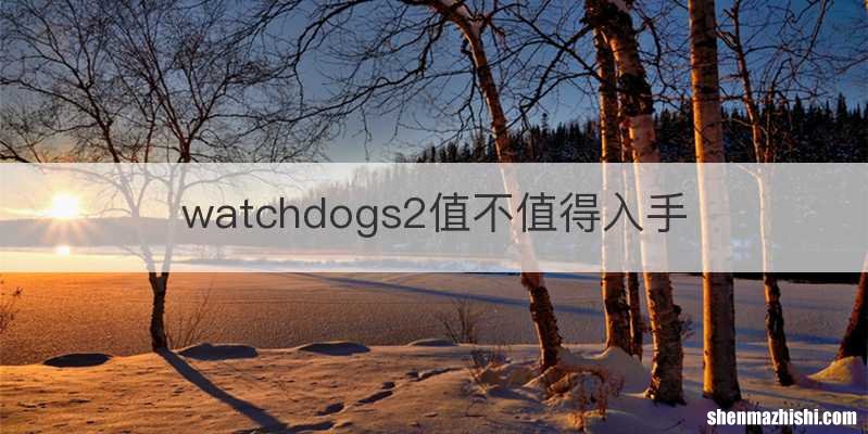 watchdogs2值不值得入手