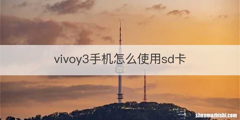vivoy3手机怎么使用sd卡