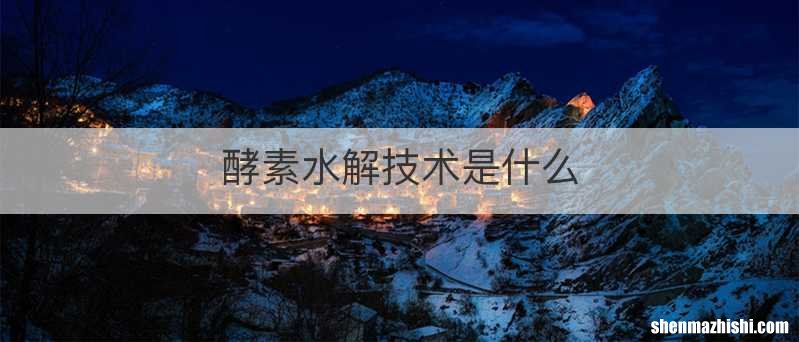 酵素水解技术是什么