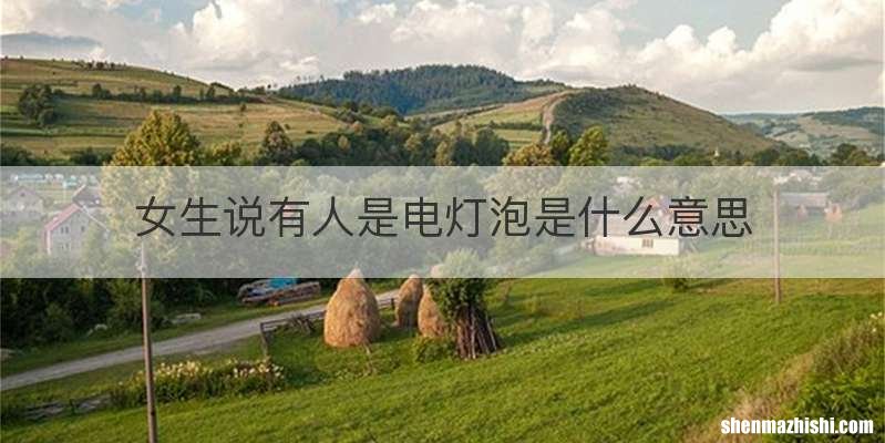 女生说有人是电灯泡是什么意思