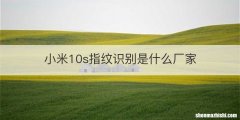 小米10s指纹识别是什么厂家