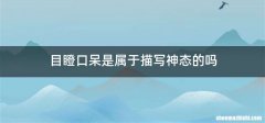 目瞪口呆是属于描写神态的吗